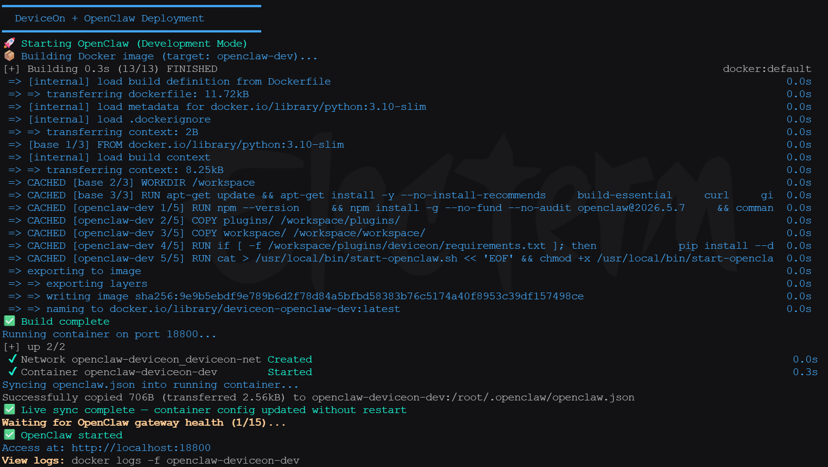 Create container