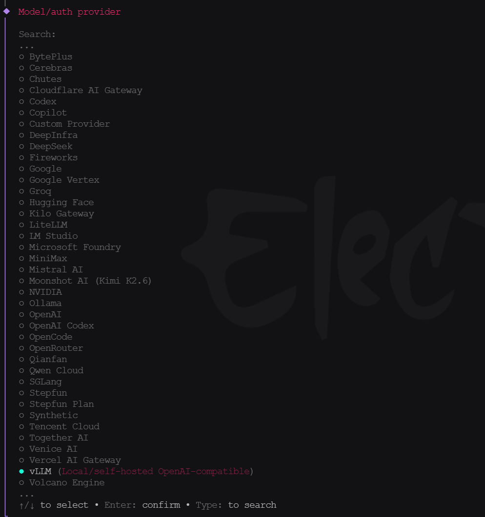 Model provider setup 1